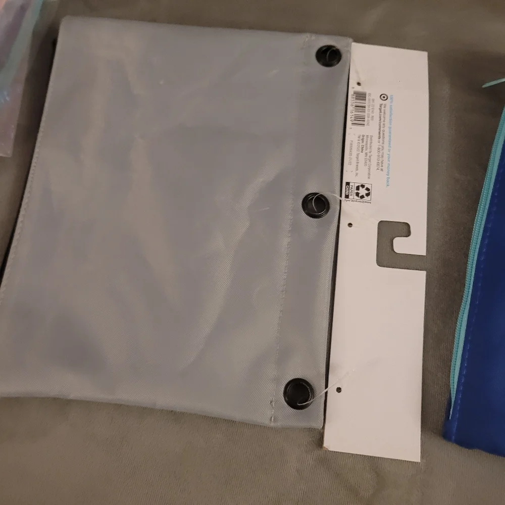 2 Set Up&up, Gray and Blue Binder Pouches